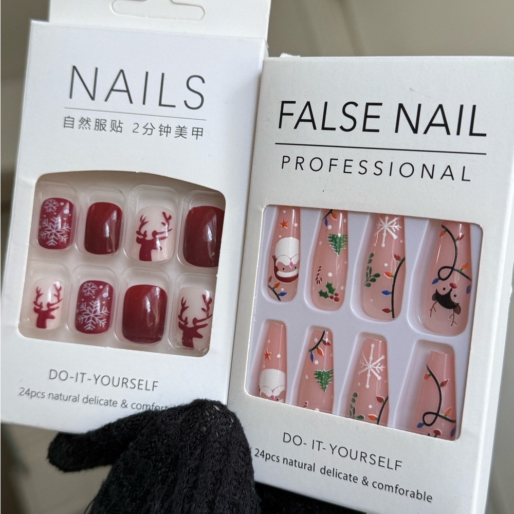 Festive Reindeer and Santa Nail Set